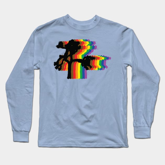 U2 - Joshua Tree Silhouette - Pride Flag Long Sleeve T-Shirt by Rad Love